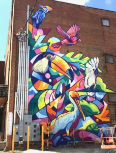 Artist Royce Umberger mural, photo credit Sam Perry